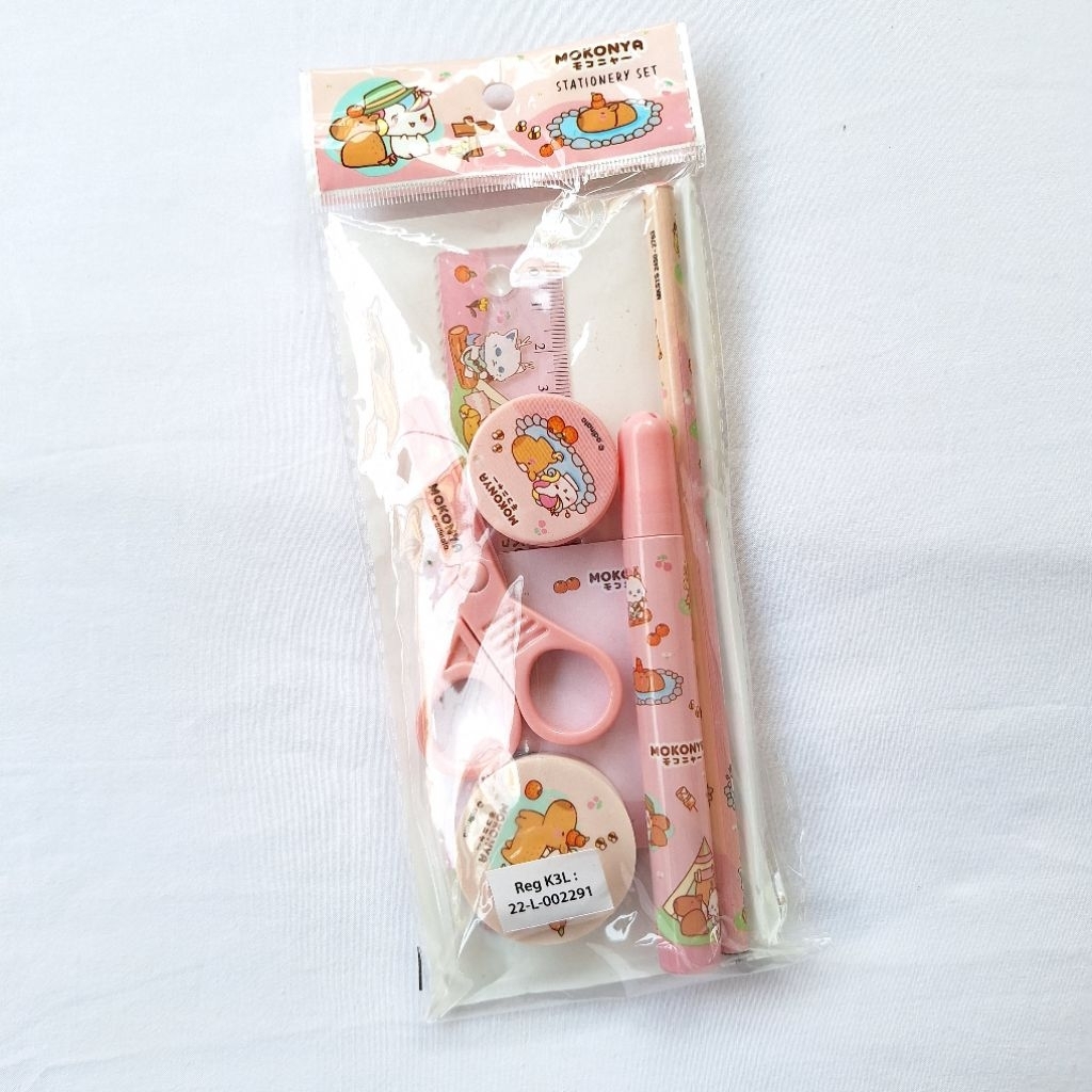 

Mokonya Stationery Set 7 Pcs - Adinata / Paket Alat Tulis / Alat Tulis Karakter / Alat Tulis