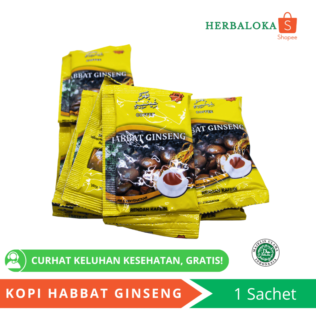 

Coffee Habbat Ginseng El Iman Indonesia – Kopi Sehat Rendah Kafein Per Sachet