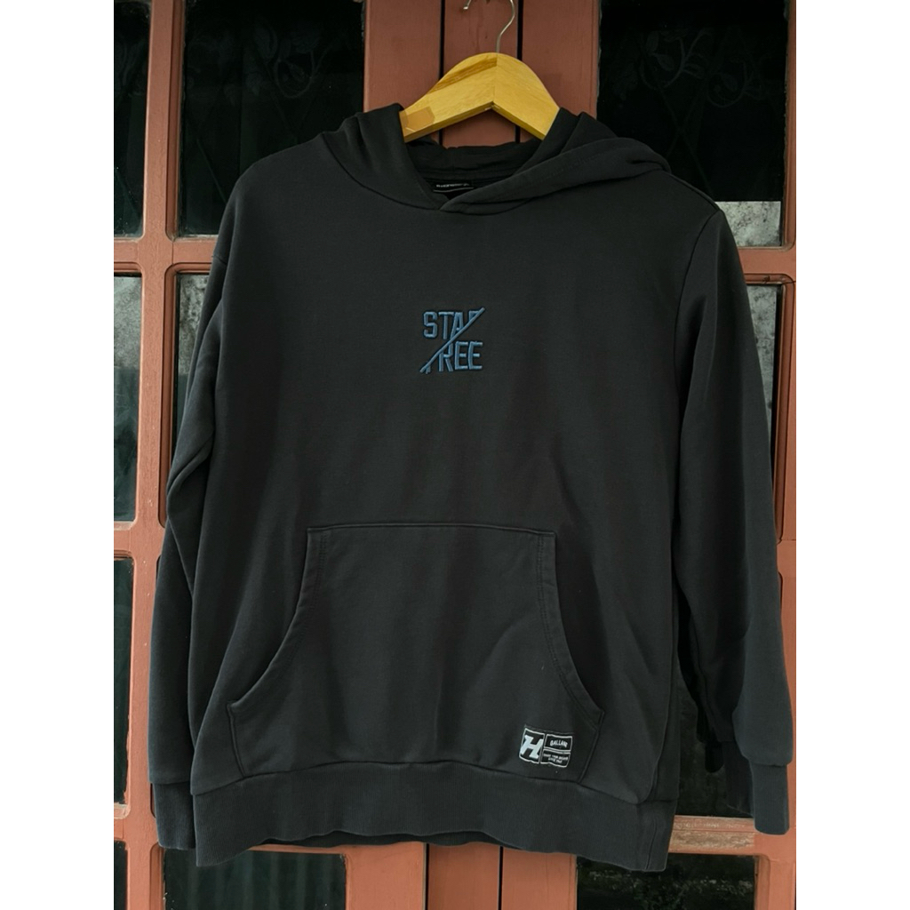 hoodie pria hitam HANGTEN uk M