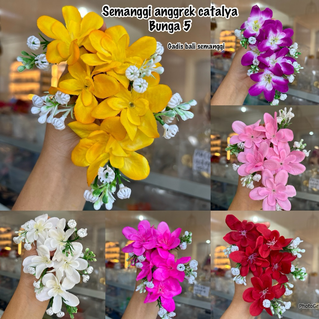 semanggi anggrek catalya bunga 5/ semanggi kain/ bunga sanggul