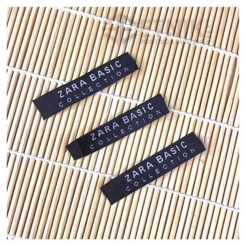 label Woven bordir/ label baju/label merk label tenun bordir