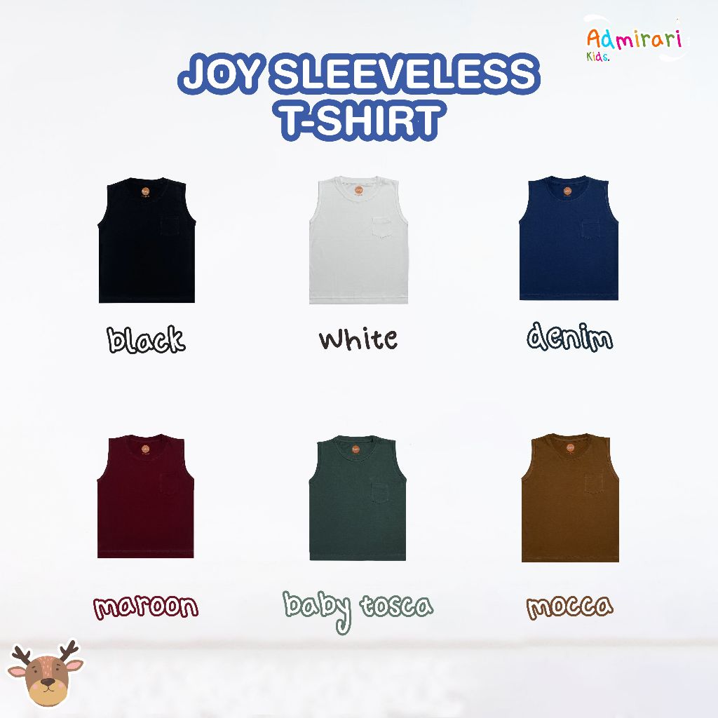 Joy Singlet - Kaos Singlet Anak | Atasan Kutung Premium Anak | Baju Lekbong Anak Laki-Laki Perempuan