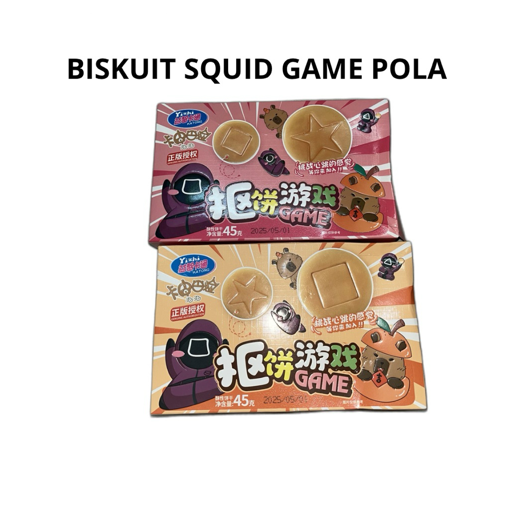 

BISKUIT SQUID GAME POLA DALGONA SNACK PERMEN CAPYBARA KAPIBARA KUE