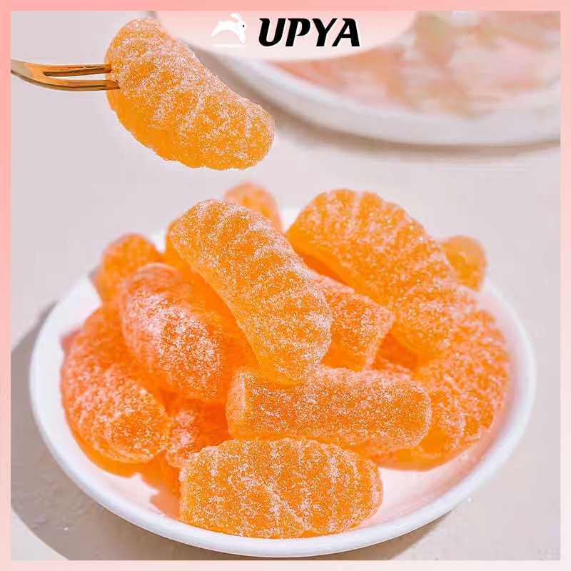 

UPYA Orange Soft Candy Permen Lunak Rasa Dan Bentuk Jeruk Permen Jelly Jeruk 50pcs