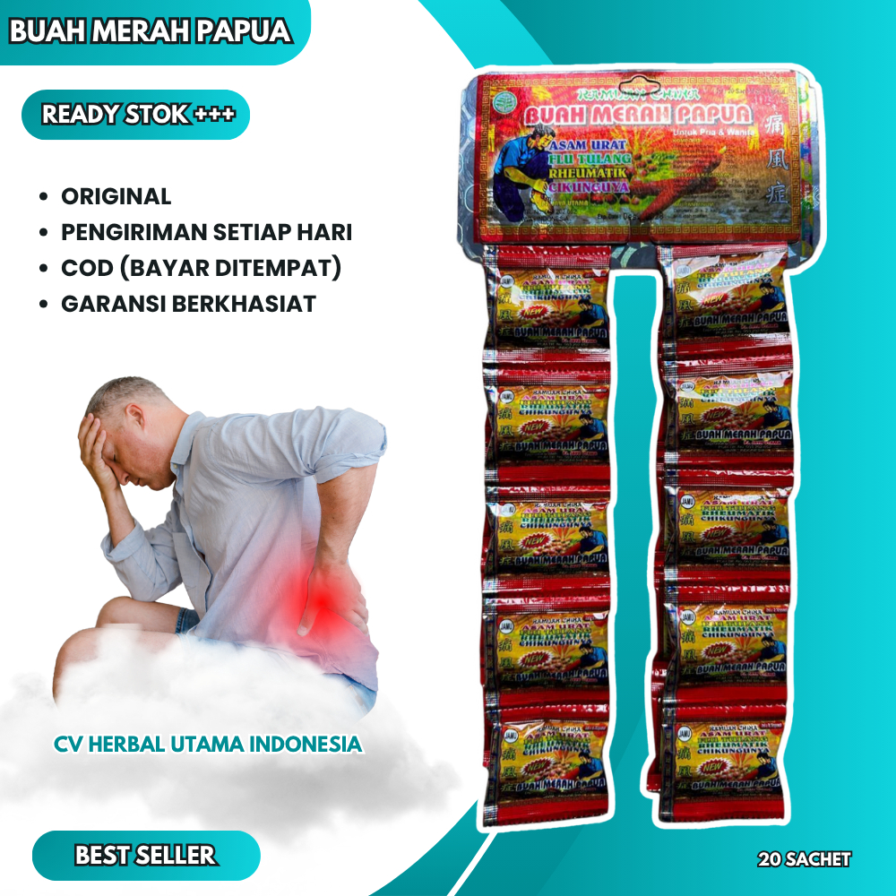 

(BMP) Original Kapsul Cap Buah Merah Papua 20 Sachet