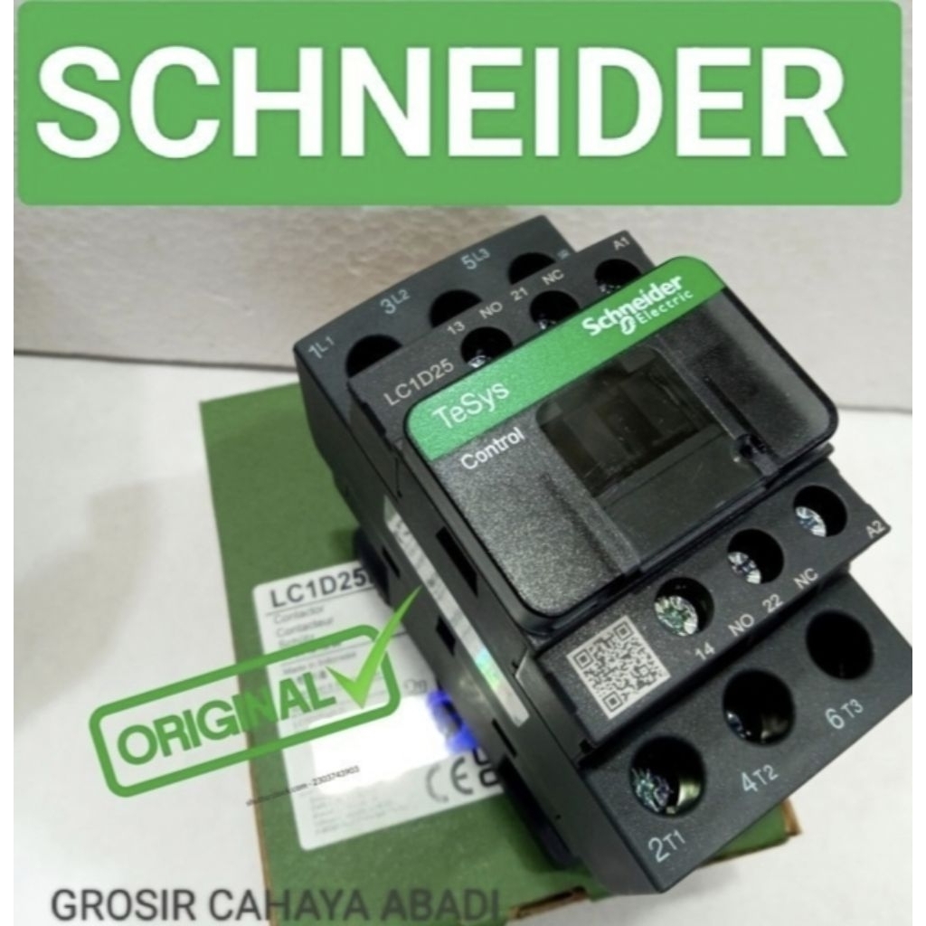 kontaktor contactor schneider lc1d25b7 24vac 3phase 40a lc1d25 lc1d 25b7 contactor schneider kontakt