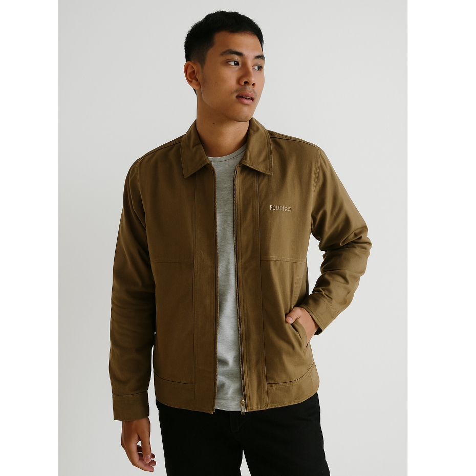 Jaket Rolun  Pria Canvas Ribstop Drak Taupe