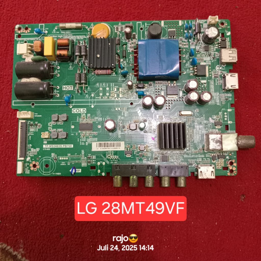 MOTHERBOARD MESIN MB TV LG 28MT49VF