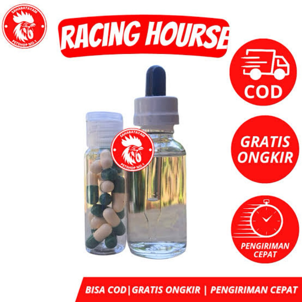Racing Horse Doping Ayam Laga Paket RACING HORSE SUPER+Kapsul Original doping ayam