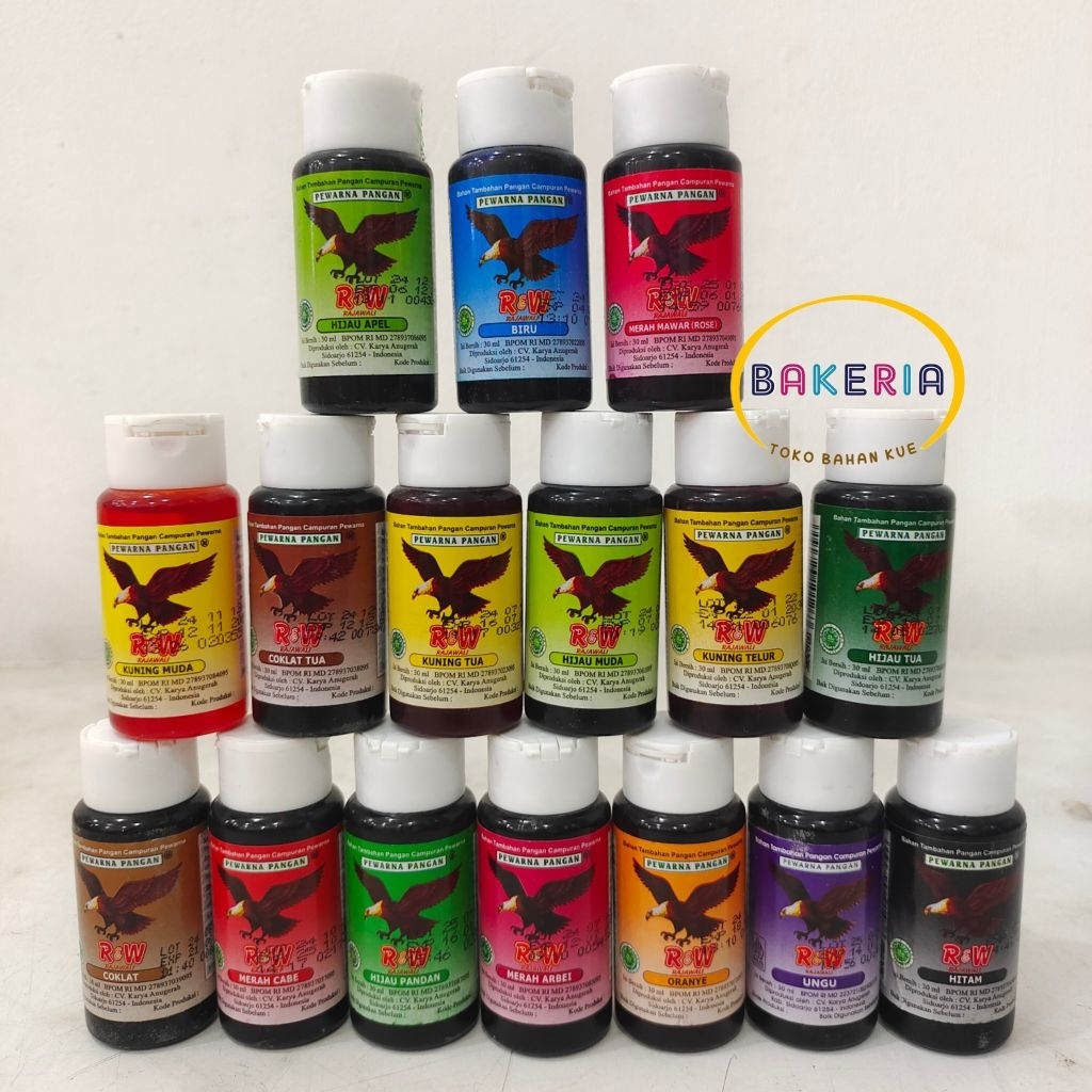 

RW Pewarna Makanan & Minuman / Pewarna Rajawali 30ml
