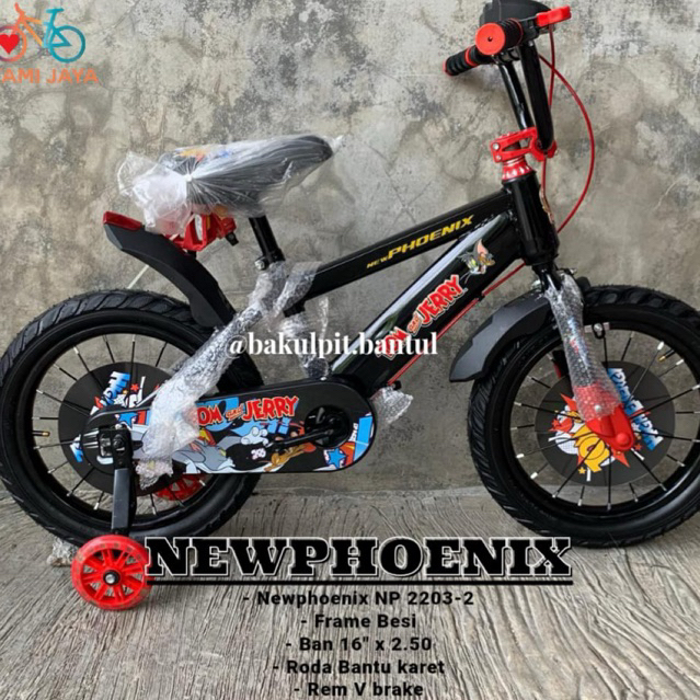 Sepeda Anak Cowok BMX ring 16 New Phoenix 2203-2 Tom&Jerry | Sepeda BMX New Phoenix 2203-2 ukuran 16