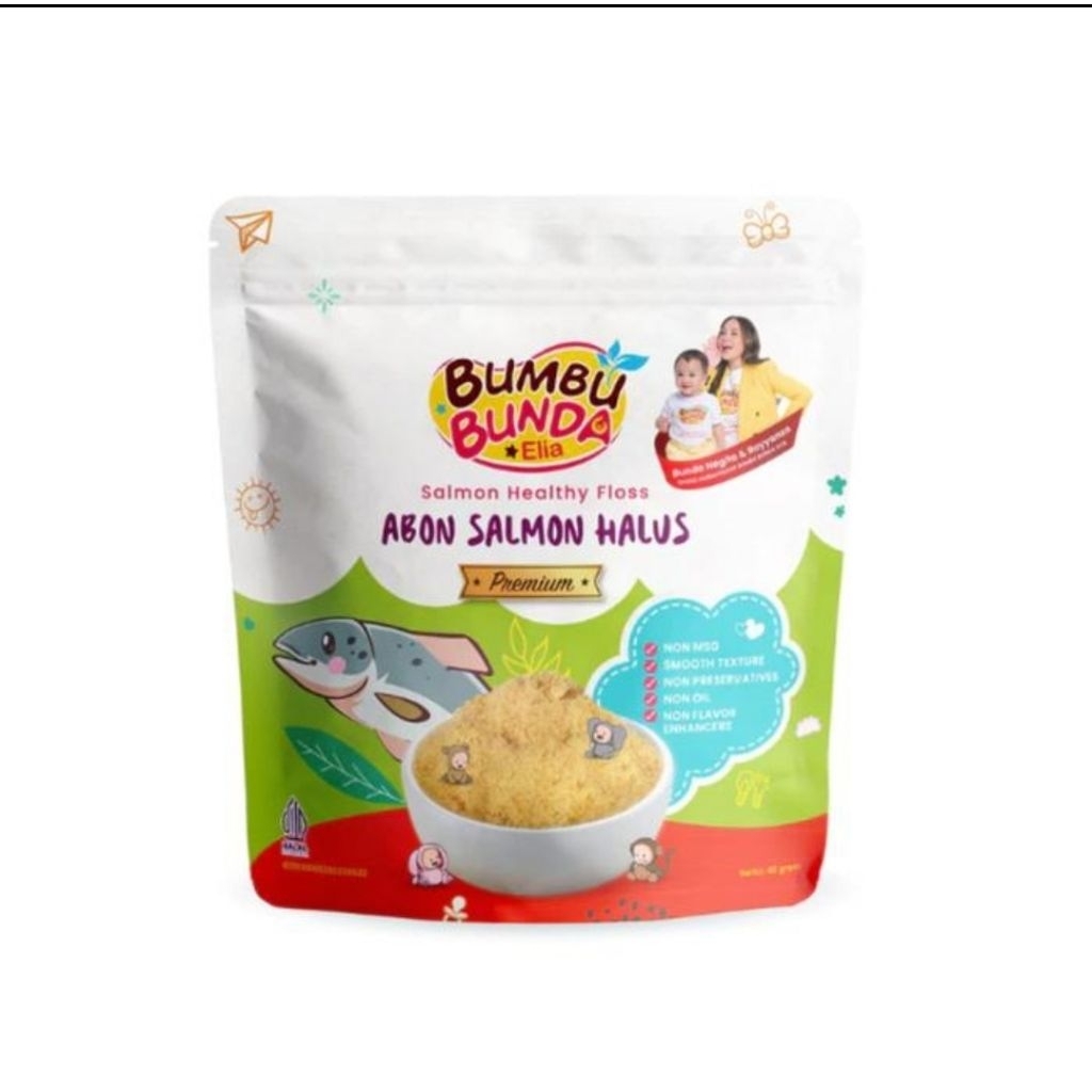 

Bumbu Bunda Elia Abon Salmon Halus Premium 45 gr