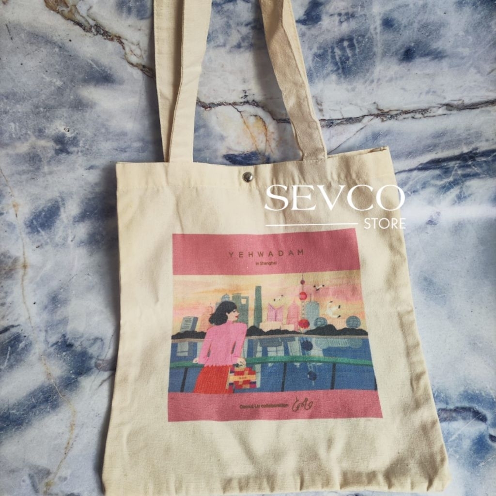 Tas Tote Bag THE FACE SHOP Yehwadam Original Collaboration with Oamul Lu