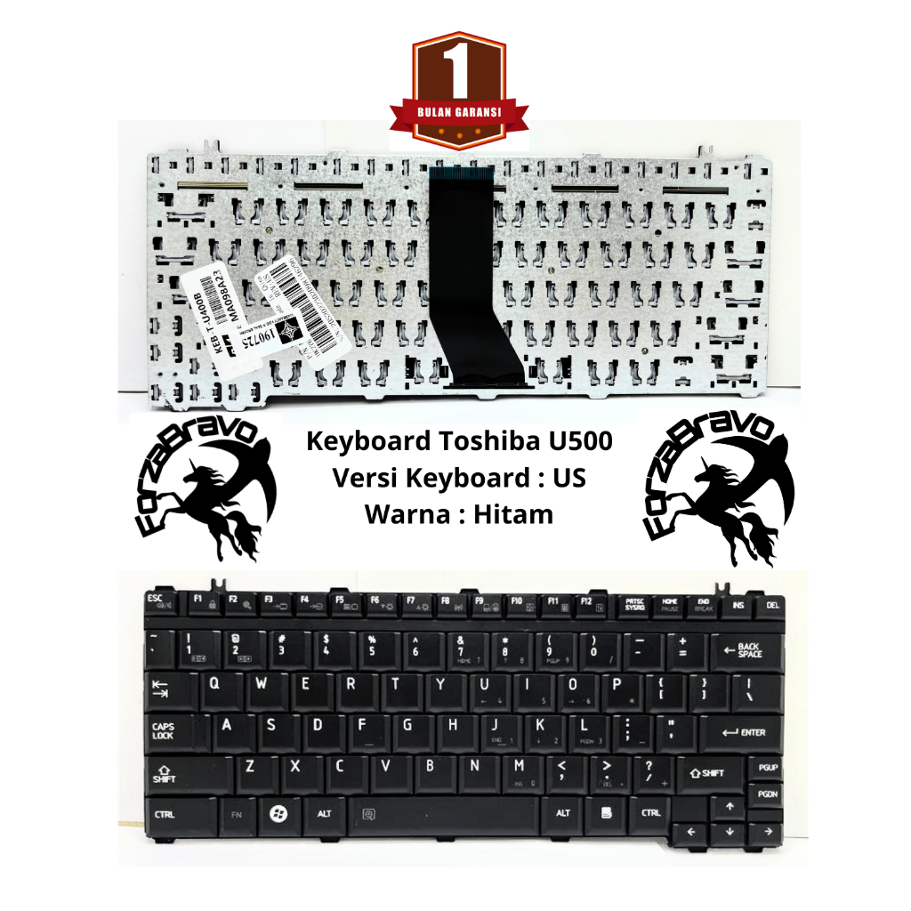 Keyboard for Toshiba Satellite Pro U500 U505 E200 - Garansi 1 bulan