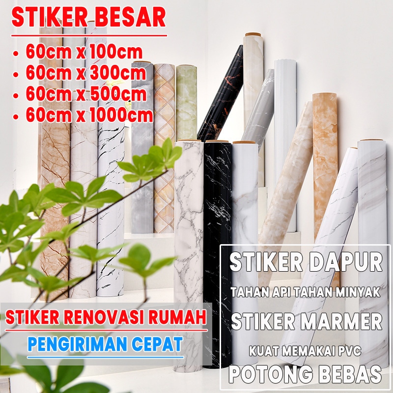 sticker marmer anti air dan panas wallpaper dinding dapur 10meter wallpaper marmer dinding stiker di