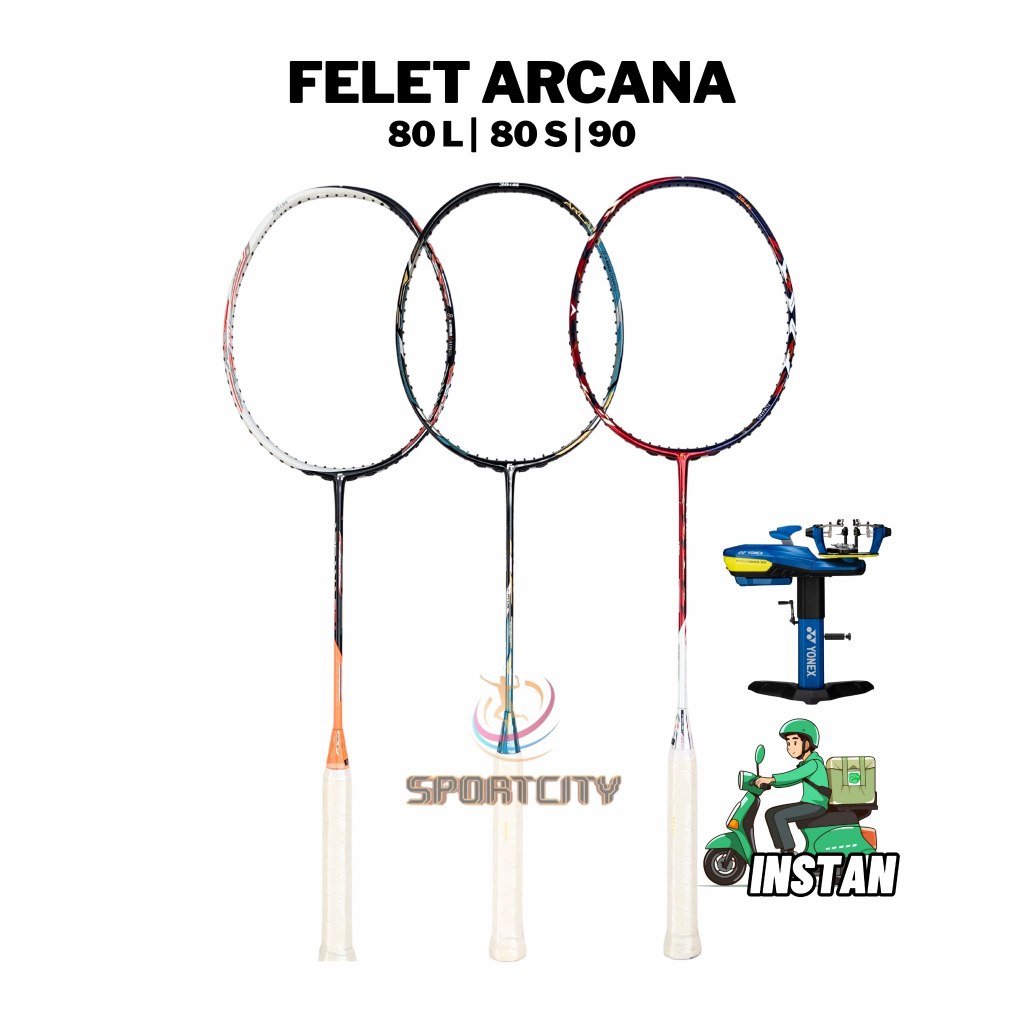 Raket Badminton FELET ARCANA 80L 80S 90 Advance Original