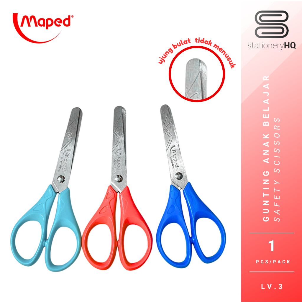

Gunting / Scissors Maped Anak Essensials 13cm Ujung Tumpul