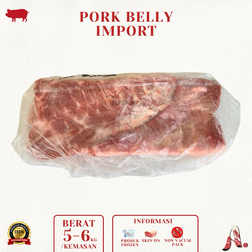 

Samcan | Pork Belly Skin On | Daging Import - Frozen