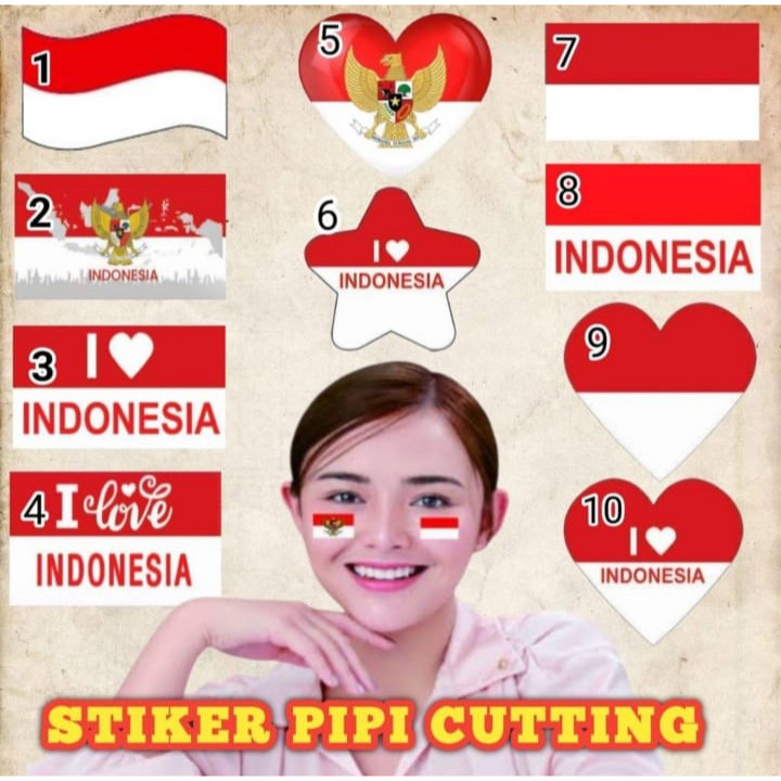 

Sticker Pipi Cutting Merah Putih (1 lembar)