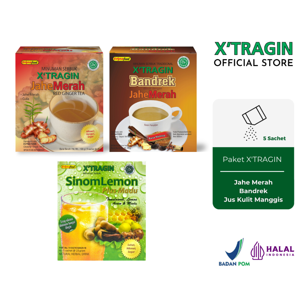 

Paket X'TRAGIN Panas Dingin B (Jahe Merah + Bandrek + Sinom Lemon)