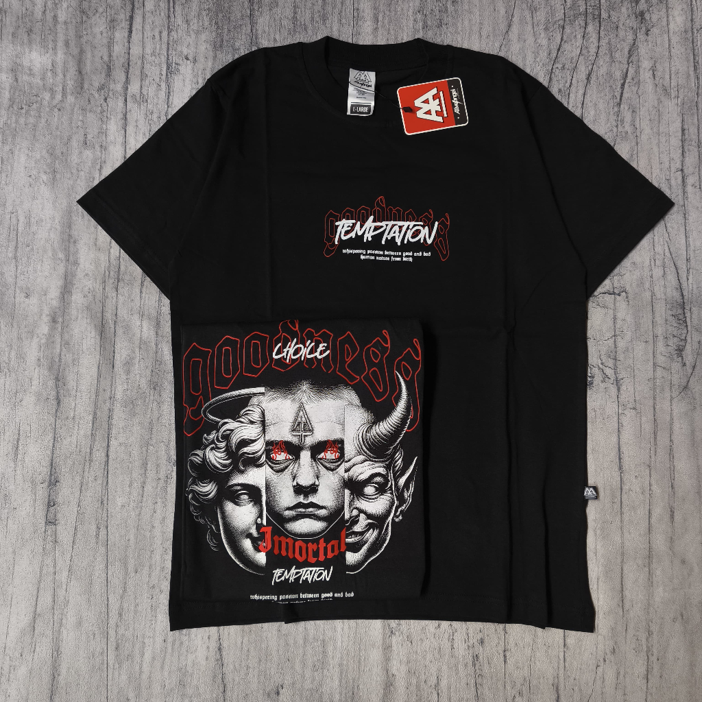 KAOS METAL / T-SHIRT TEMPTATION / KAOS DISTRO UNISEX / KAOS DISTRO ORIGINAL / KAOS DISTRO ALIVE ANGE