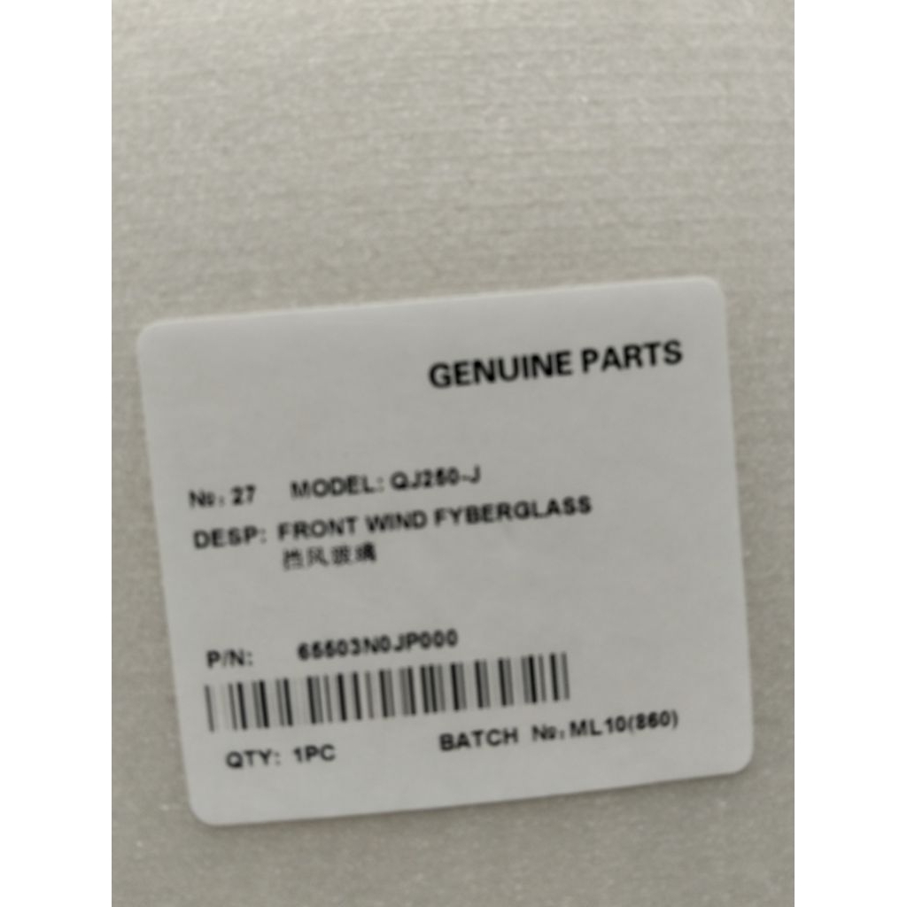 Front windshield Kaisar RubyV250