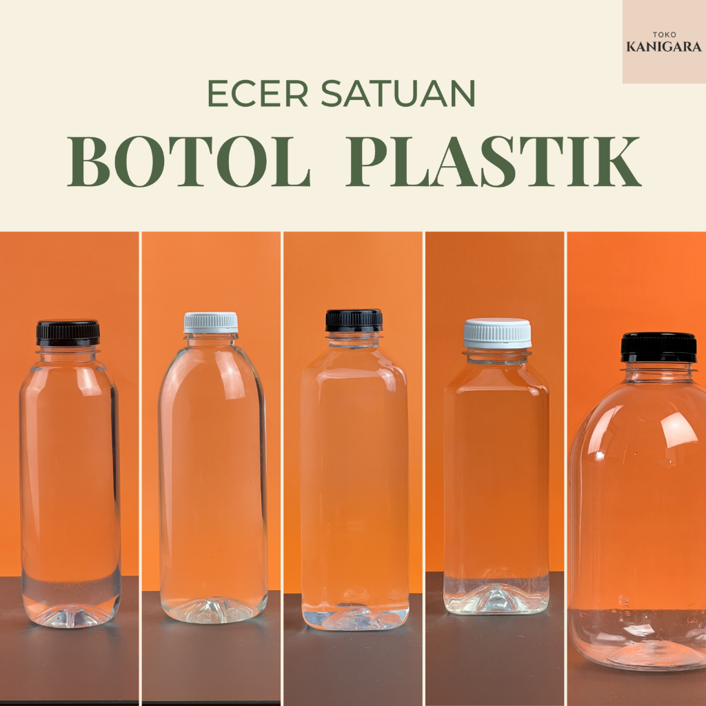 Botol Plastik 250ml, 330ml, 500ml, 1000ml ECER - Botol Kale, Kick, Chubby - Kemasan Minuman