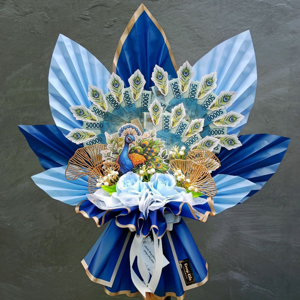 Bouquet Burung Merak Buket Uang Cantik