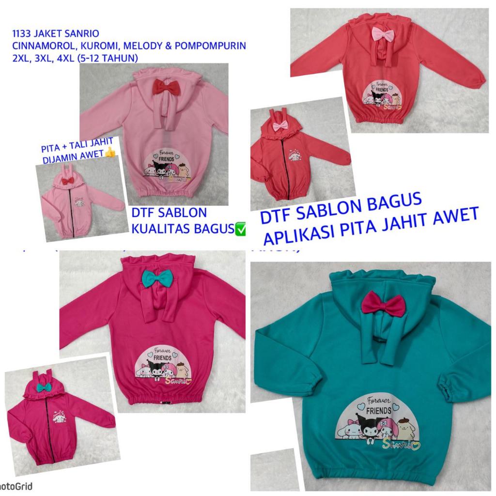 Jaket anak  cinamorol - Jaket anak lucu - Sweater Anak Perempuan - Jaket Anak cinamorol-jaket anak m
