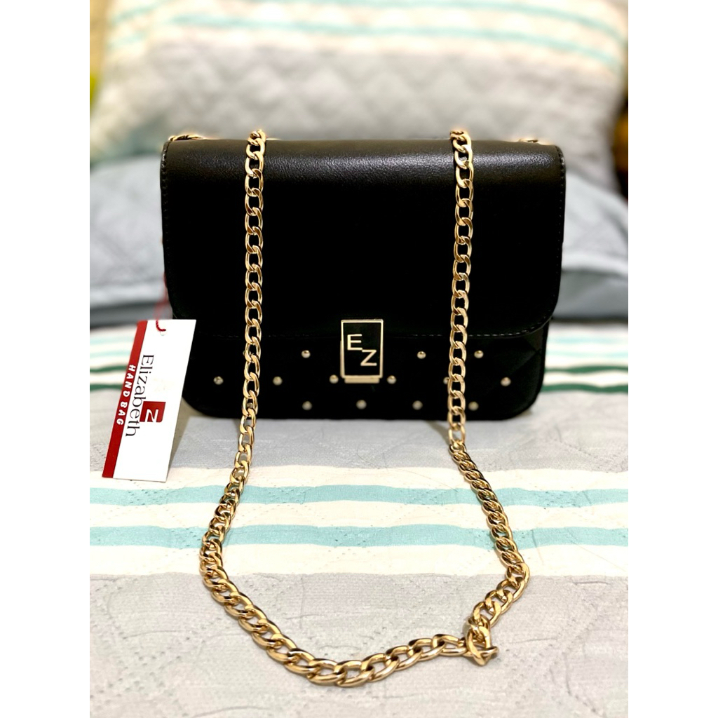 (NEW) Tas Elizabeth, Tas Hitam, Sling bag, Tas Kondangan, Tas Hangout, Tas Wanita Cantik, Tas Formal