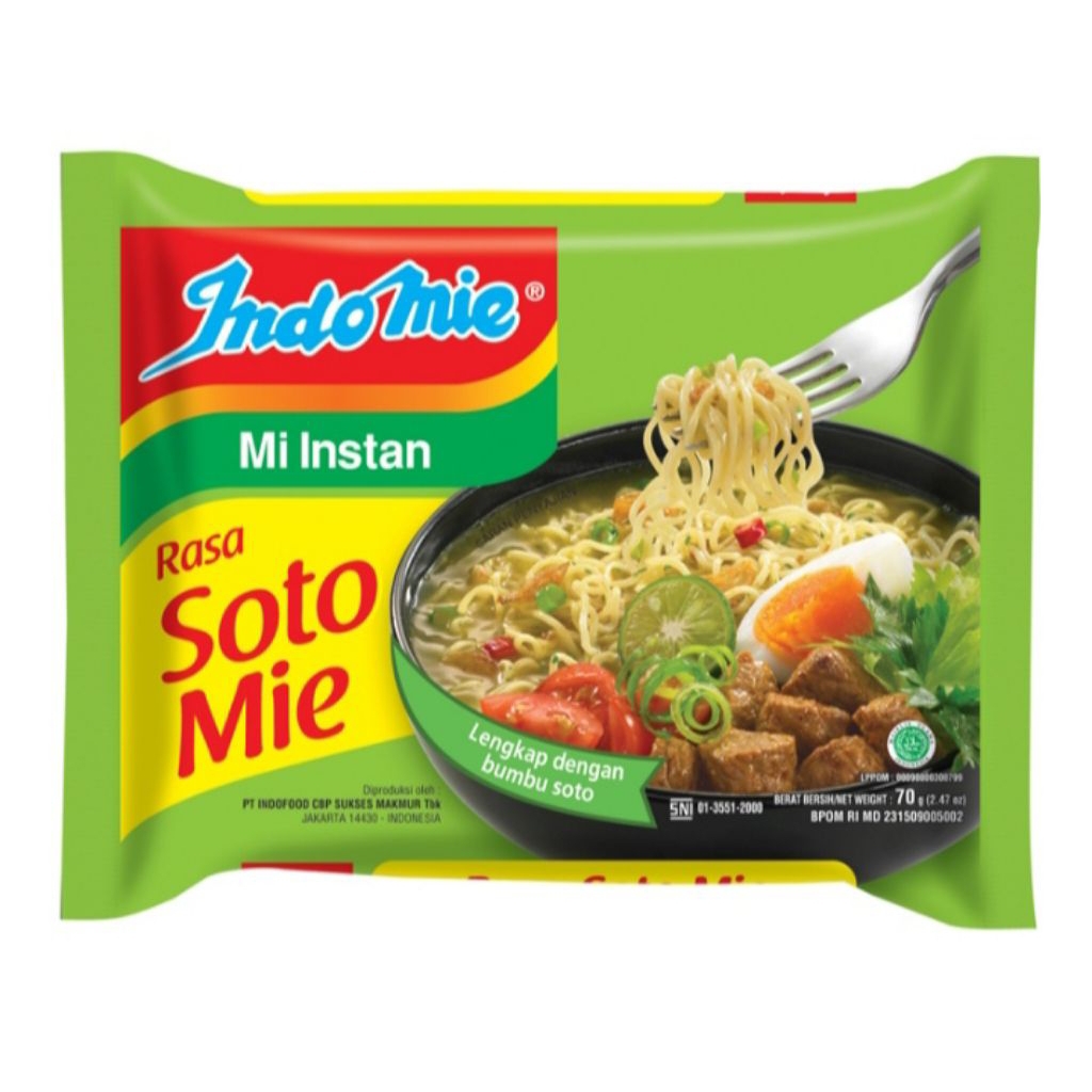 

Indomie Soto Mie 70g Mi Instan