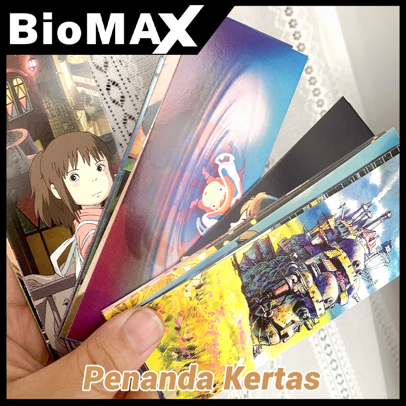 

30Pcs/Set Pembatas Buku Kertas Karakter Lucu Besar Desain Hayao Miyazaki / Van Gogh Bookmark