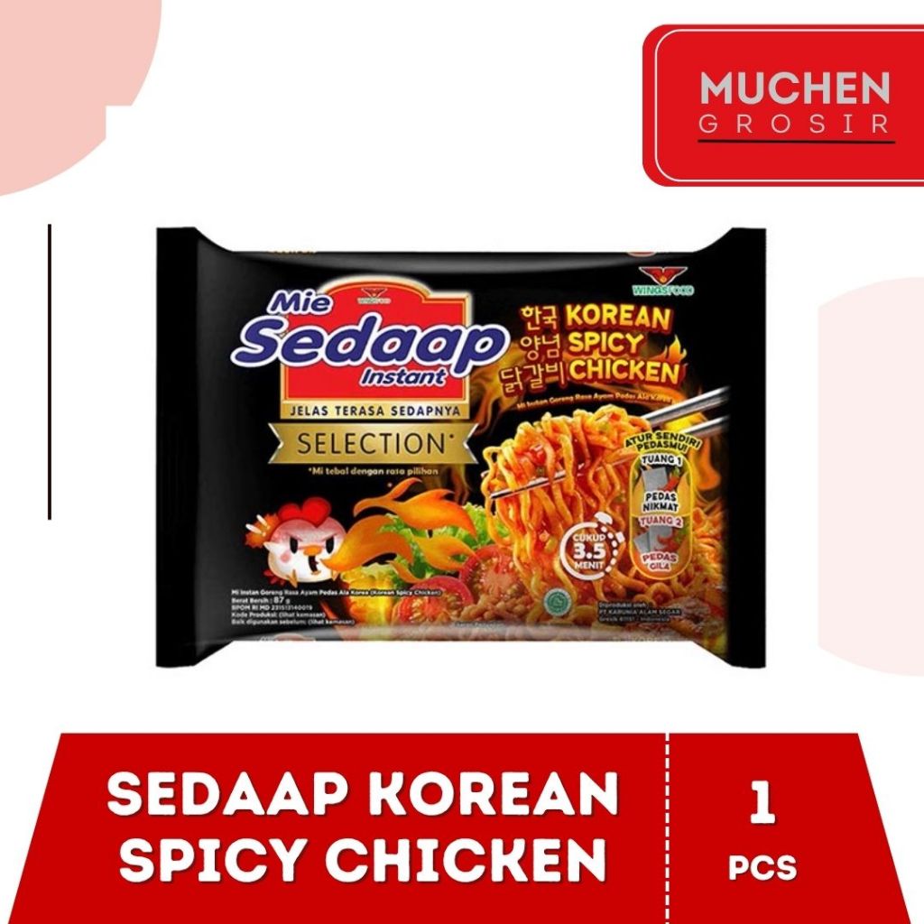 

Mie Sedap Sedaap Goreng Instant Korean Spicy Chicken / Mie Sedap