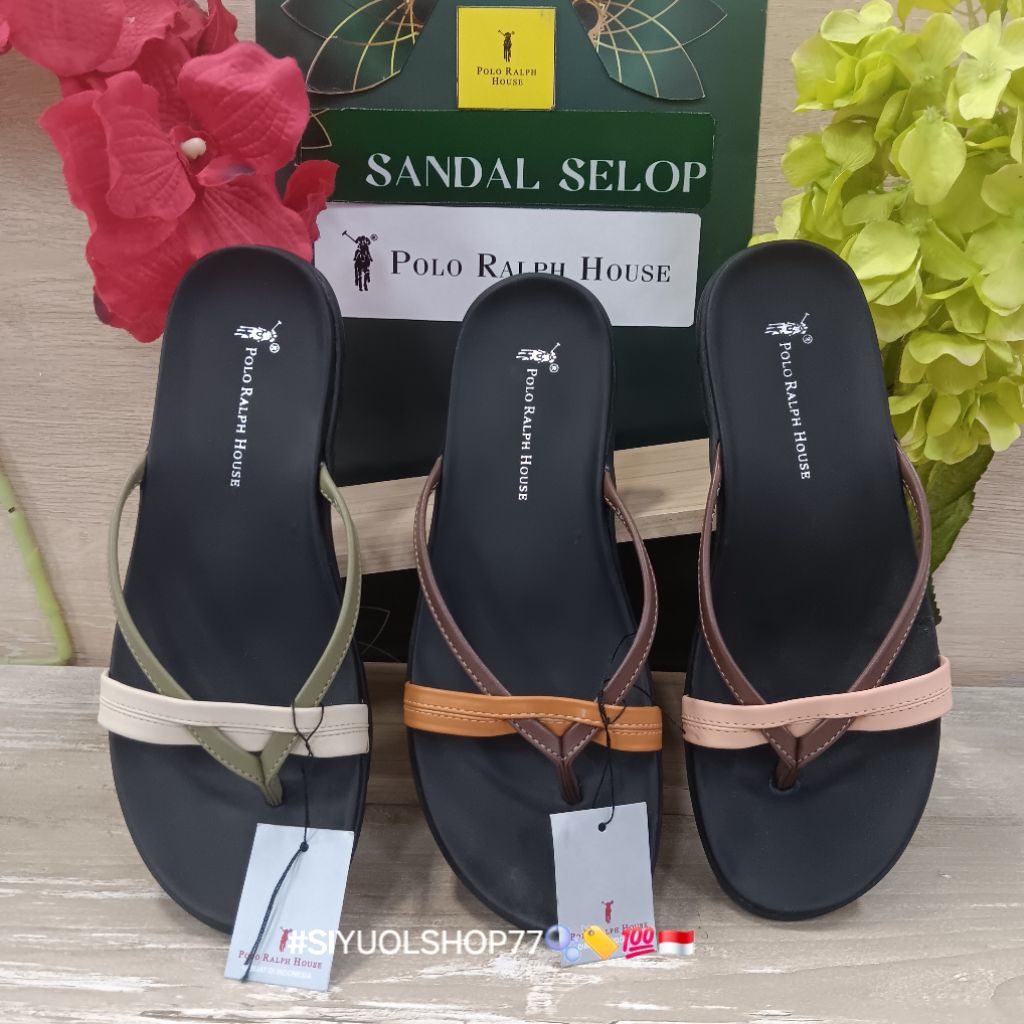 [Bisa COD/100% Original/Art TG 107] Sandal Wanita POLO RALPH HOUSE/Sandal Wanita/Sandal Slide Wanita