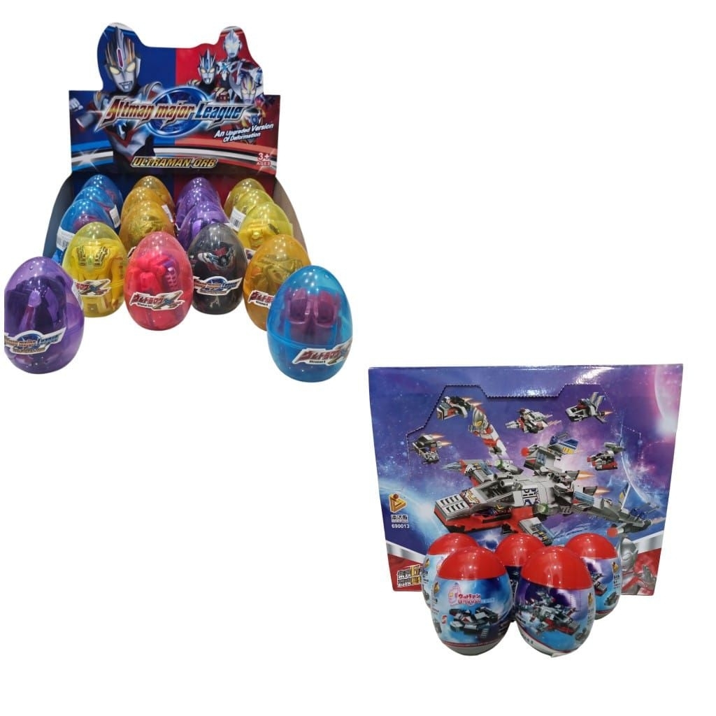 Ultraman 6IN I dan Ultraman ORB - Altman Major League - Altman Deformed Eggs / Mainan  telur surpris