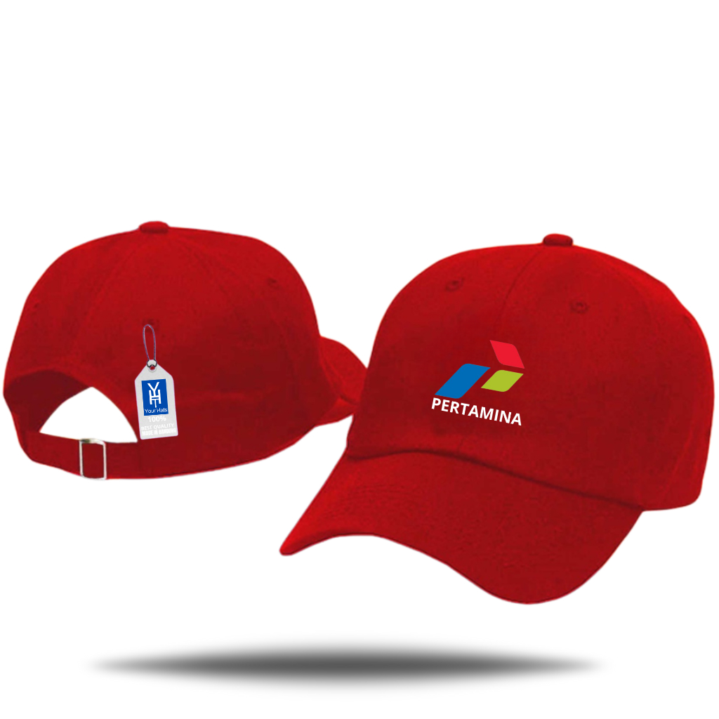 Topi Baseball Logo Pertamina / Topi Pertamina Berkualitas Bahan Tebal Topi Merah Pertamina