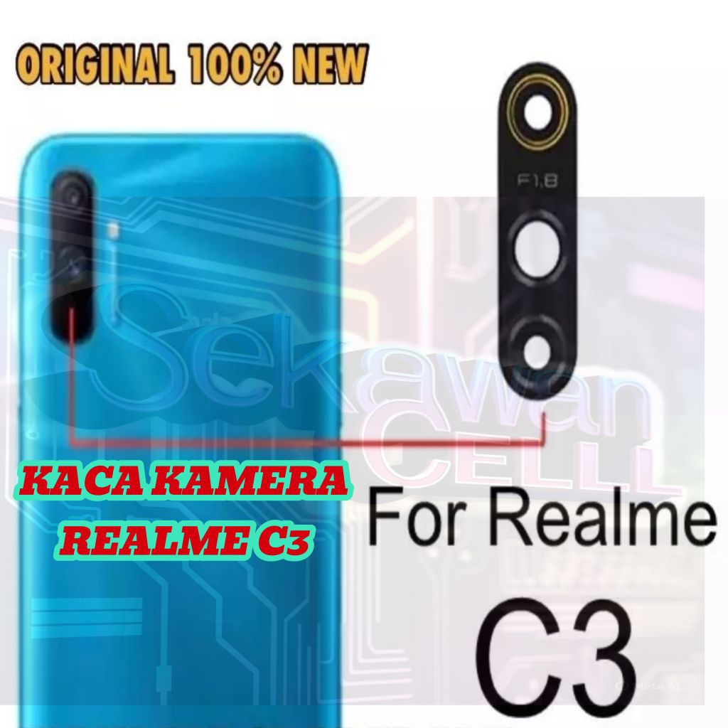 Kaca Kamera Belakang REALME C3 Kaca Pelindung Lensa Kamera Realme C3