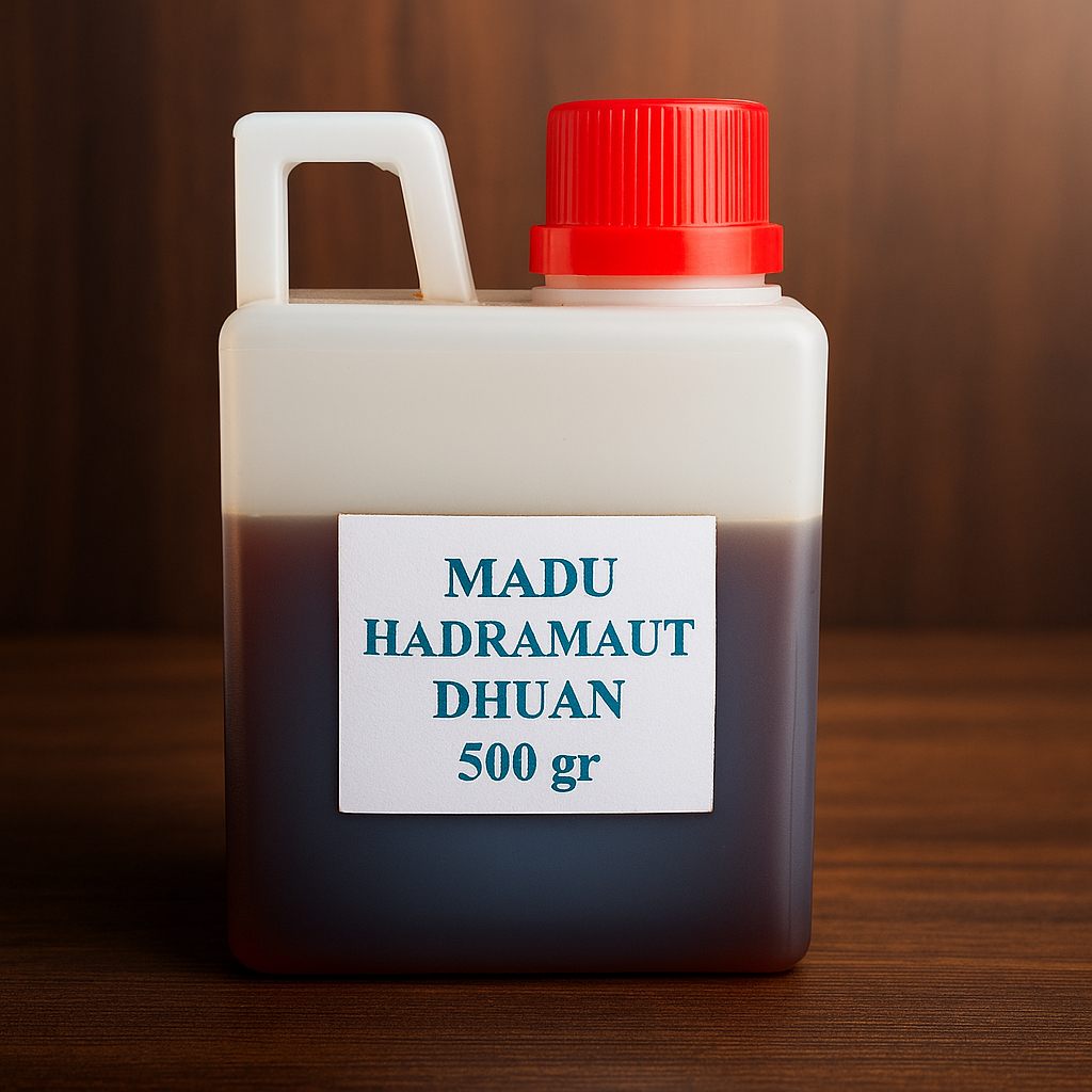

Madu Hadramaut Dhuan 500 g – Madu Asli Yaman | madu Sidr Premium, Super Kental, Khasiat, Viskositas Tinggi, Premium Honey Yaman