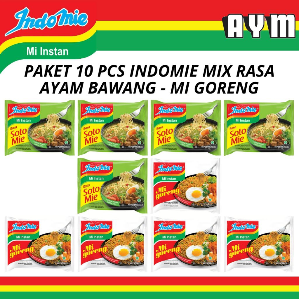 

PAKET MIX 10 PCS INDOMIE SOTO - MI GORENG