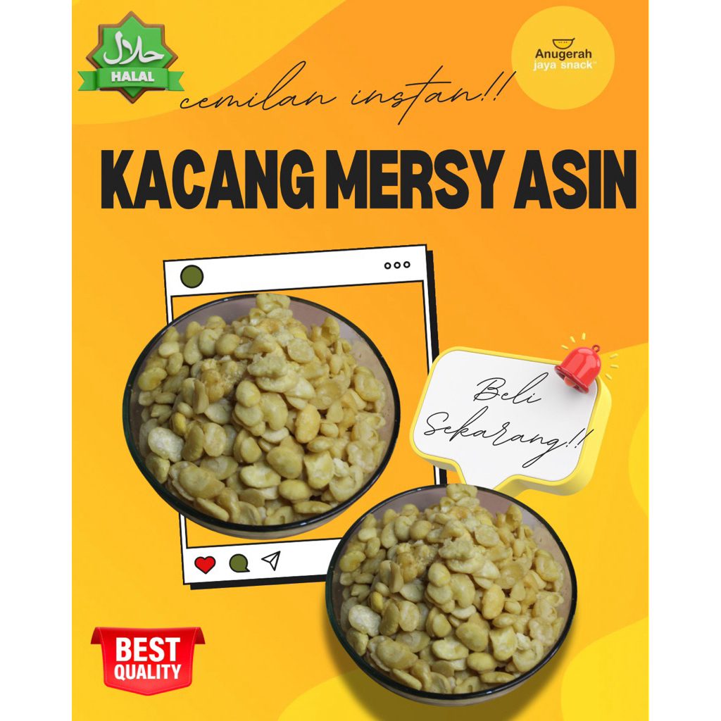 

Kacang Koro Kupas Jaipong Mersy Soybeans Rasa Original Asin 250gr - 1kg Cemilan Snack Kiloan Makanan Ringan