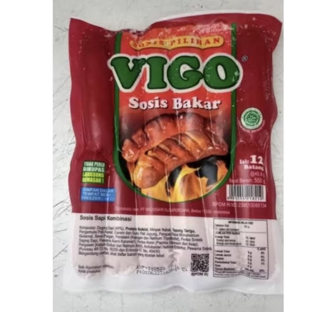 

Vigo Bakar Sosis sapi isi 12 500g