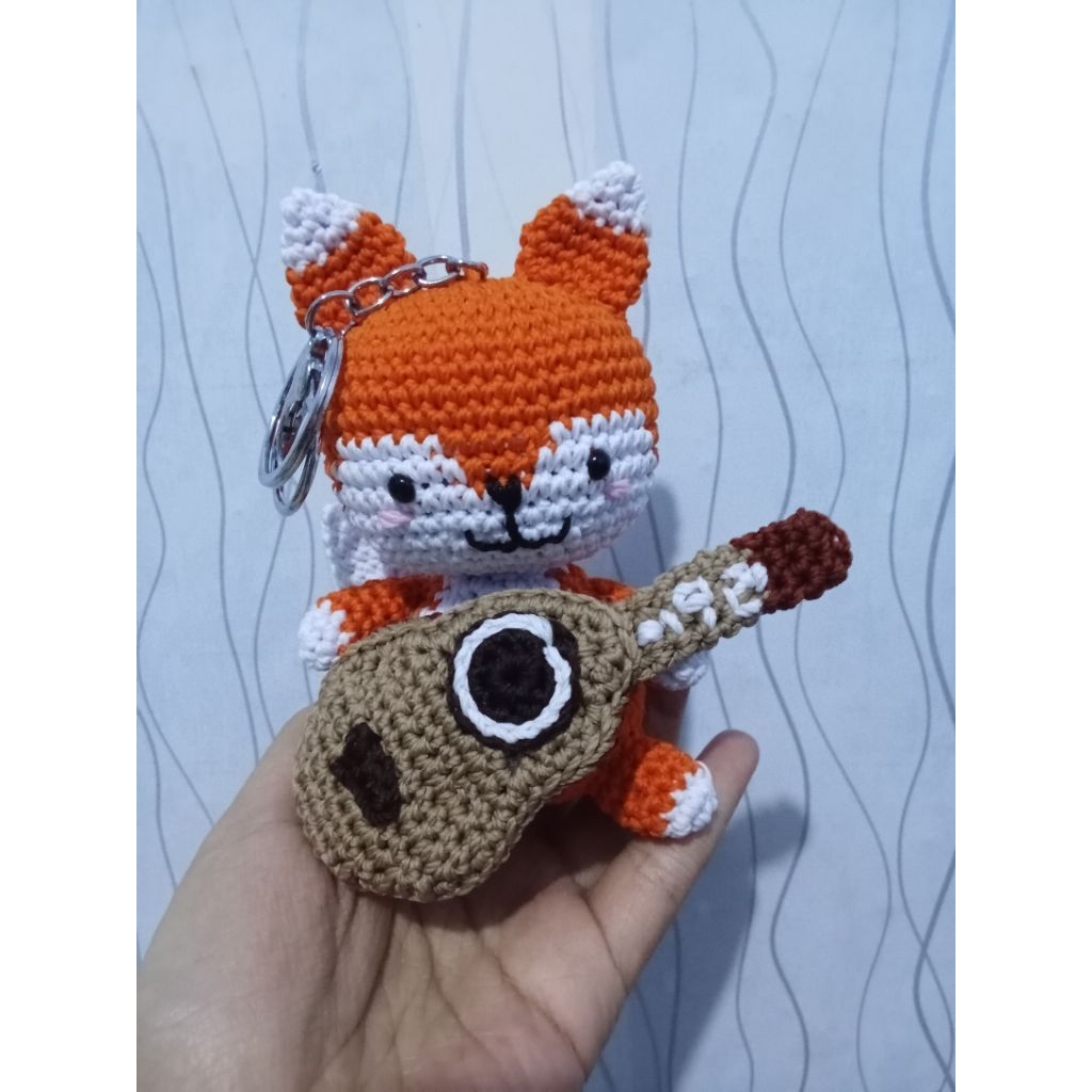 ganci boneka rajut fox (lee mujin edition)
