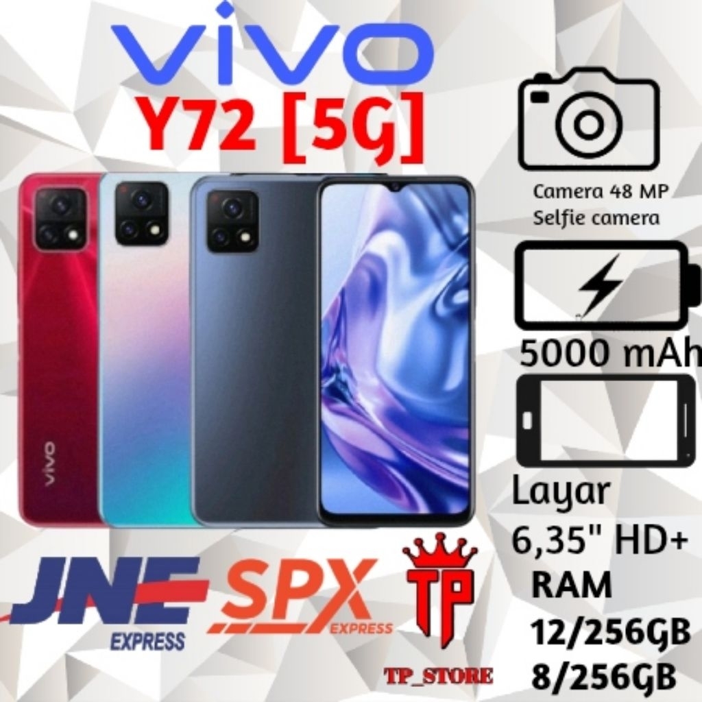 NEW HP VIVO Y72 [5G] Ram 12+256GB GARANSI 1 TAHUN