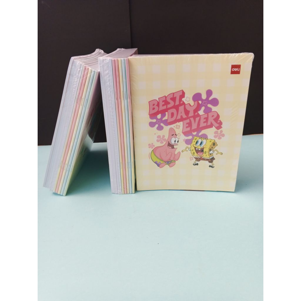 

Buku Tulis A5 Deli Spongebob Fun 38 Lembar 1pak (10PCS) Buku Sekolah Kwarto Import Tebal