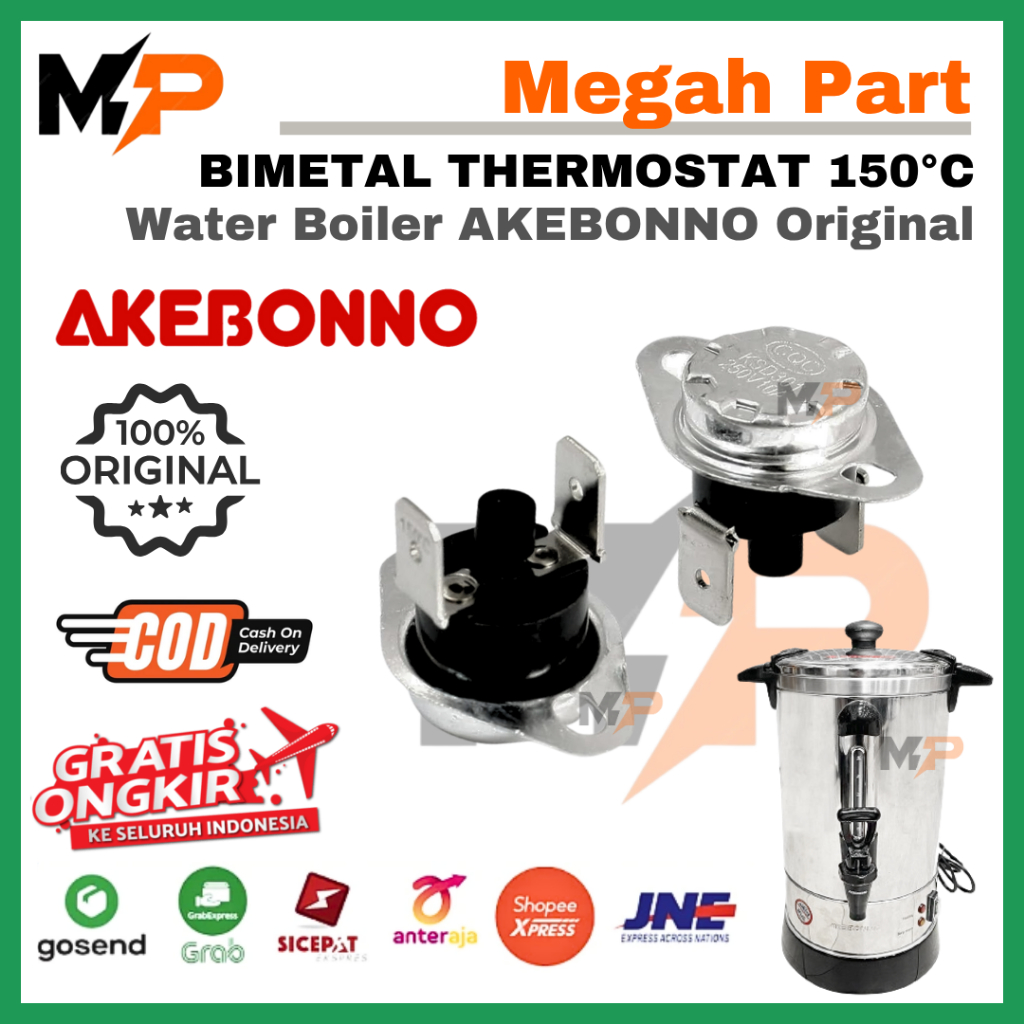 THERMOSTAT 150 Celcius COFFEE MAKER AKEBONNO 8 Liter sd 20 Liter | BIMETAL 150 Celcius WATER BOILER 