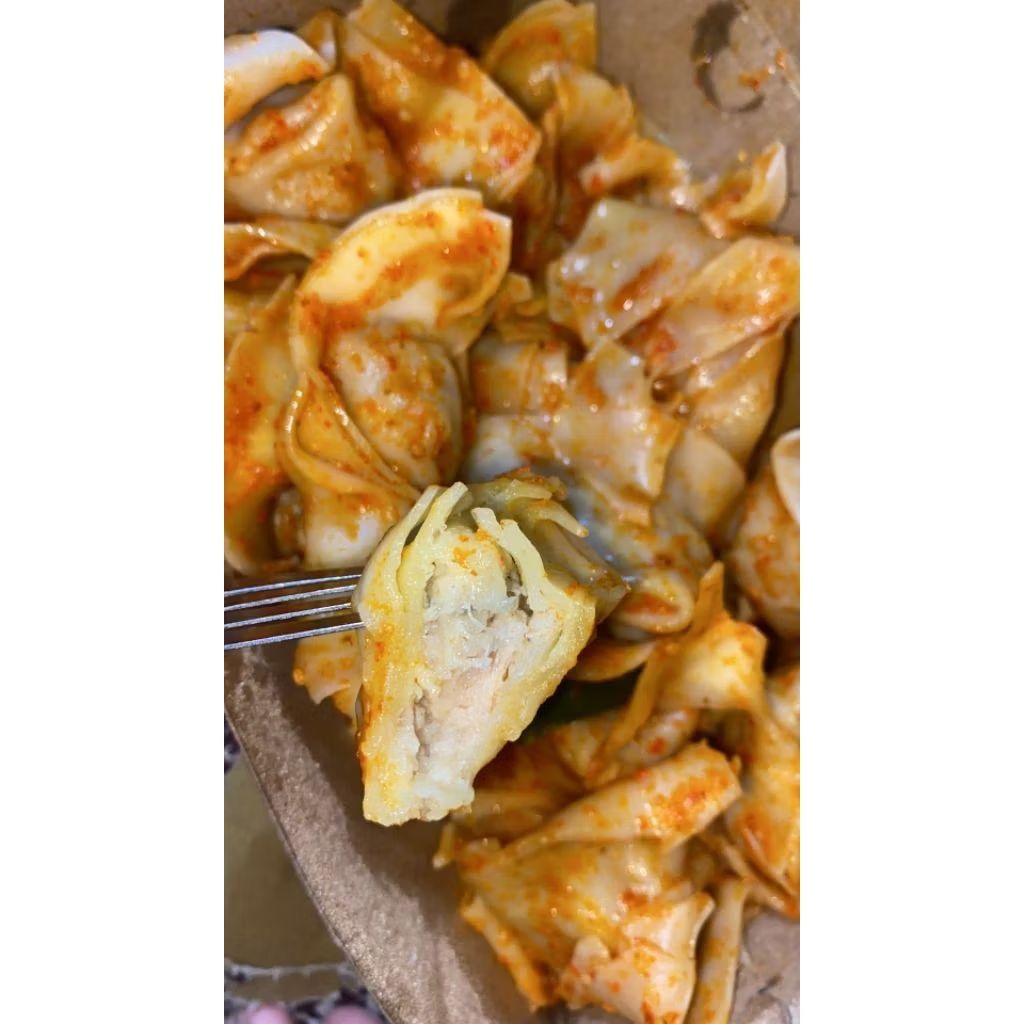 

pangyam pangsit ayam full daging kemasan vakum