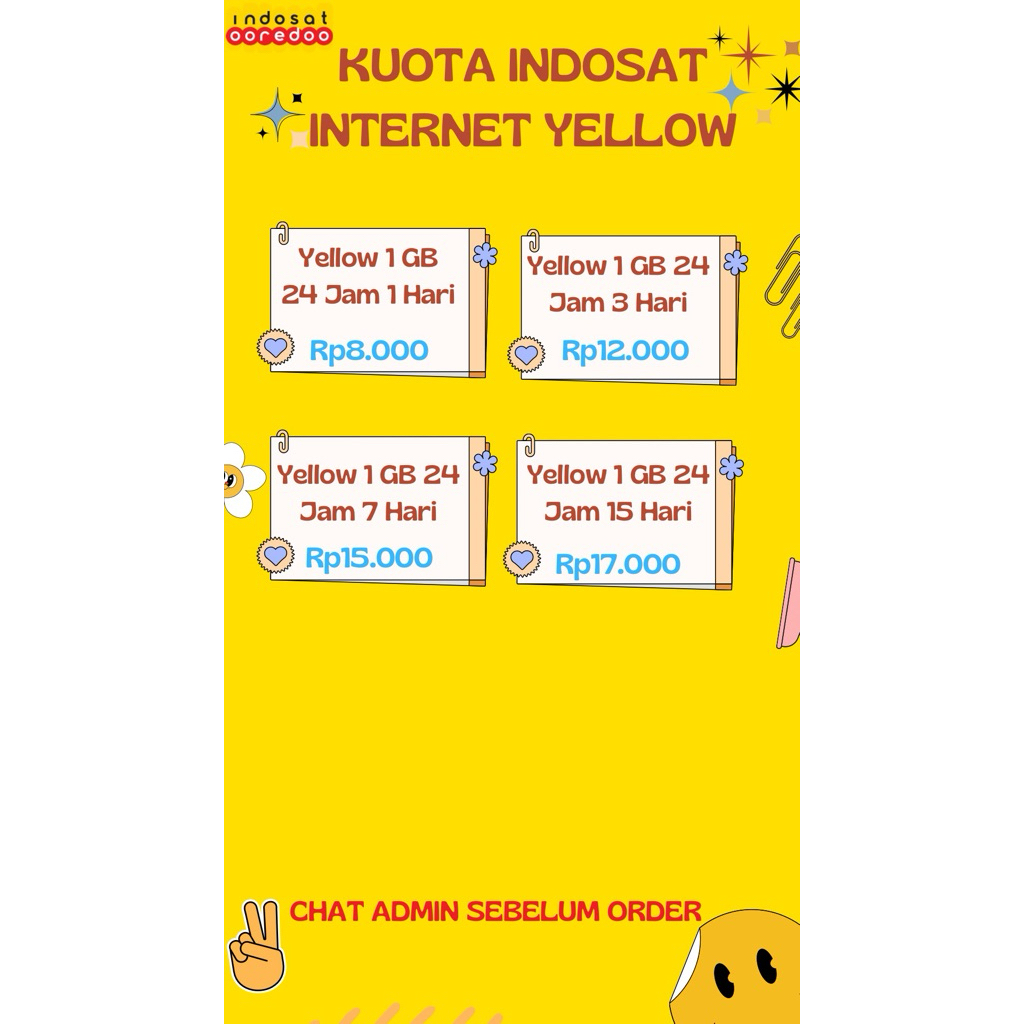 Kuota Indosat Internet Yellow