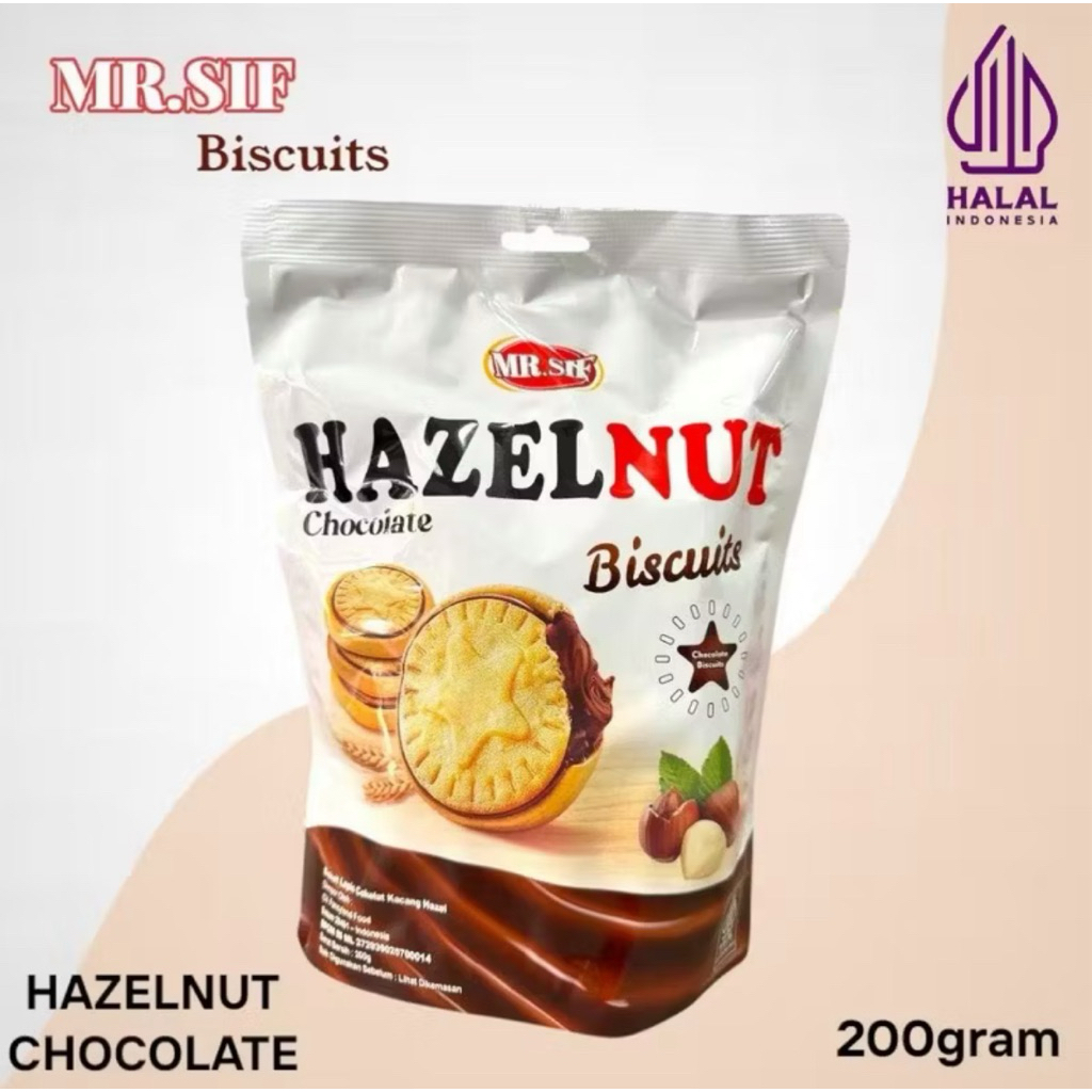 

MR SIF Hazelnut Chocolate Biscuits Halal 200gram
