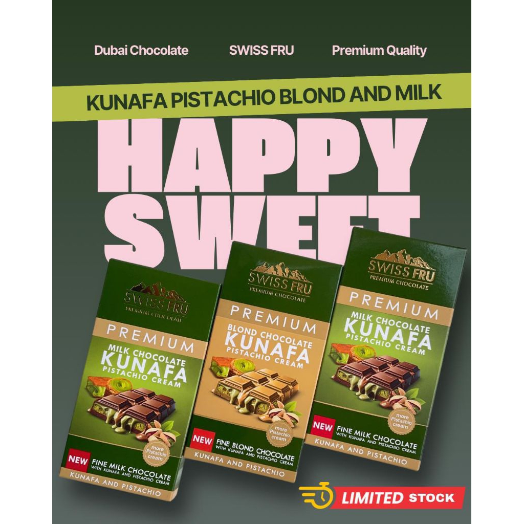 

[READY STOK SIAP KIRIM] COKELAT SWISS FRU PREMIUM CHOCOLATE KUNAFA