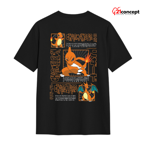 Kaos Abstrack Pokemon T-shirt Anime Distro Katun Combed 24s Pria Wanita Dewasa